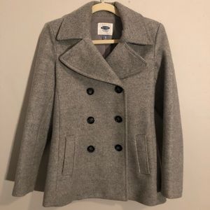 Grey Wool/Acrylic Peacoat